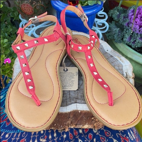 New BORN Chili Pepper Red Leather Sandals - Picture 14 of 16
